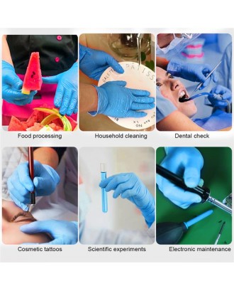 Disposable Nitrile Gloves Oil Acid Resistance Gloves Non-Slip Gloves For House Cleaning Factory