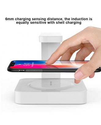 Ultraviolet Sterilization Mobile Phone Sterilizer Cell Phone Wireless Charger (White)