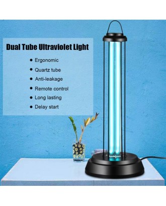 38W Dual Tube Intelligent Ultraviolet Quartz Light for Home Hospital Restaurant School
