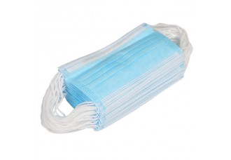 [US-W]50pcs 3-Ply Disposable Face Mask with Elastic Earloop Blue