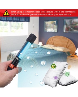 110V Portable 11W Handheld Ultraviolet UV Disinfection Lamp Power Cord Length 1.1M US Regulations Black