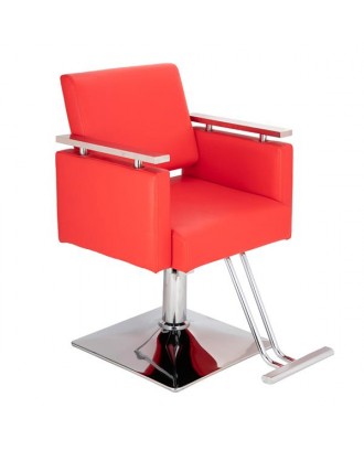 HC197R Square Base Boutique Hair Salon Special Hairdressing Chair Beauty Chair Red