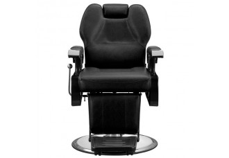 Classic Hydraulic Recline Hair Salon Iron Leather Sponge Barber Chair Black