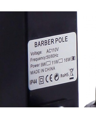 41" M339C Rotating Barber Pole Light LED Light US Plug Red & Blue & White
