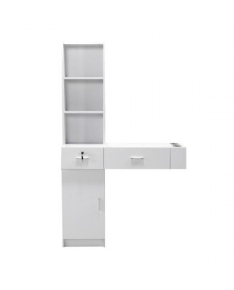 Wall Mount Beauty Salon Spa Mirrors Station Hair Styling Station Desk White