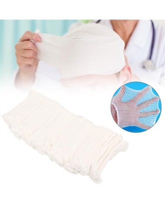 50pcs Elastic Mesh Hat Breathable Mesh Bandage for Wound Dressing(8# Normal Use )