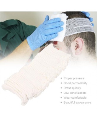 50pcs Elastic Mesh Hat Breathable Mesh Bandage for Wound Dressing(8# Normal Use )