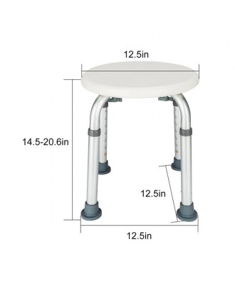 FCH Medical Bathroom Safety Shower Tub Aluminium Alloy Bath Chair Bench with Adjustable Height White
