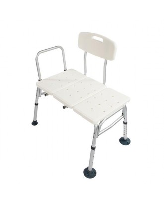 3 Blow Molding Plates Aluminium Alloy Elderly Bath Chair White