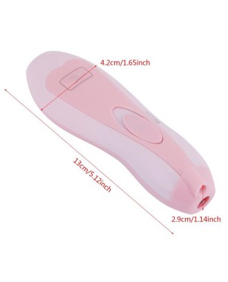 Safe Baby Nail Clipper Trimmer Toes & Fingernails Electric Grinding Polish Device Pink